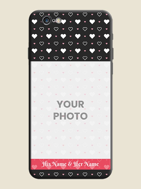 Custom White Color Love Symbols with Text Design - Photo on Space Black Soft Matte Phone Cover - iPhone 6S Plus - alternate view