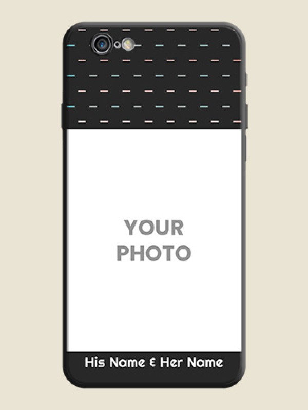 Custom Line Pattern Design with Text on Space Black Custom Soft Matte Phone Back Cover - iPhone 6S Plus - alternate view