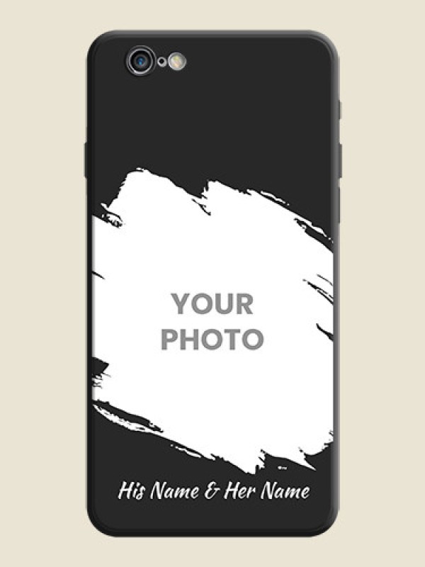 Custom Grunge Brush Strokes - Photo on Space Black Soft Matte Back Cover - iPhone 6S Plus - alternate view