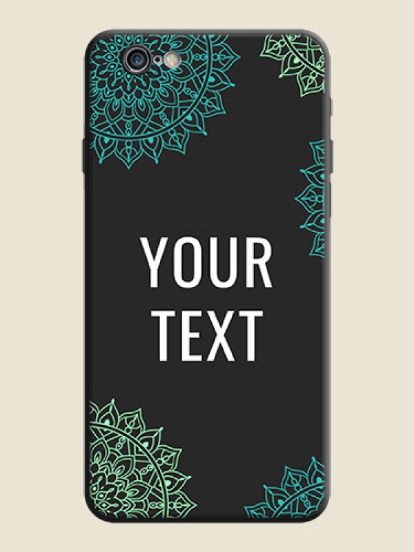 Custom Your Name with Floral Design on Space Black Custom Soft Matte Back Cover - iPhone 6S Plus - alternate view