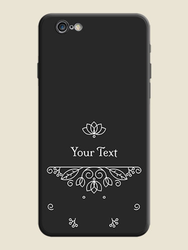 Custom Lotus Garden Custom Text On Space Black Personalized Soft Matte Phone Covers -Apple Iphone 6S Plus - alternate view