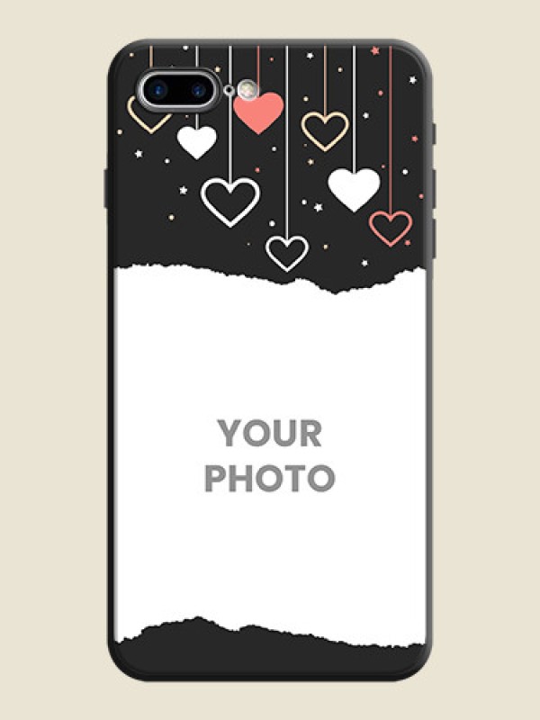 Custom Love Hangings with Splash Wave Picture on Space Black Custom Soft Matte Phone Back Cover - iPhone 7 Plus - alternate view