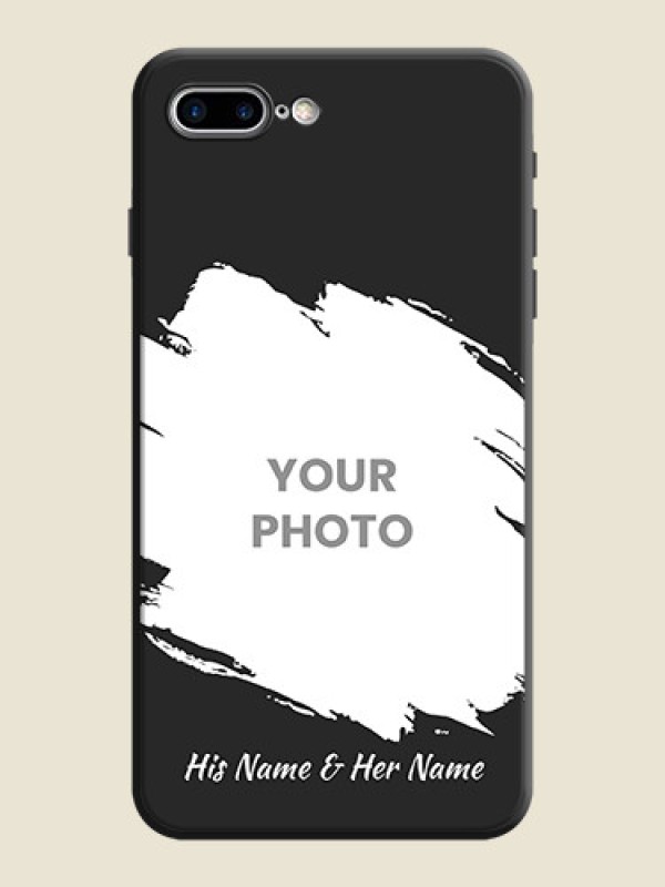 Custom Grunge Brush Strokes - Photo on Space Black Soft Matte Back Cover - iPhone 7 Plus - alternate view