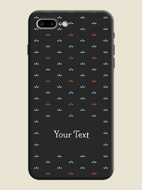 Custom Simple Pattern With Custom Text On Space Black Personalized Soft Matte Phone Covers -Apple Iphone 7 Plus - alternate view