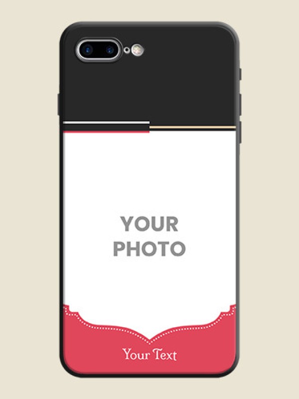 Custom Classic Plain Design with Name - Photo on Space Black Soft Matte Phone Cover - iPhone 8 Plus - alternate view