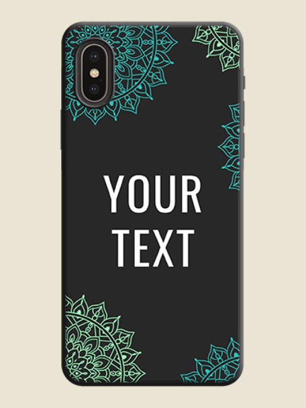 Custom Your Name with Floral Design on Space Black Custom Soft Matte Back Cover - iPhone XS - alternate view