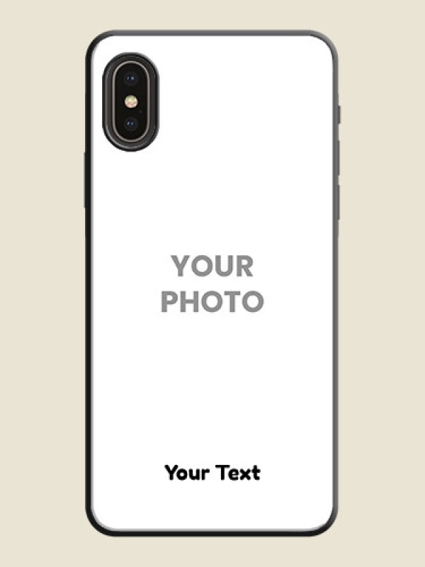 Custom Full Single Pic Upload With Text On Space Black Personalized Soft Matte Phone Covers -Apple Iphone Xs - alternate view