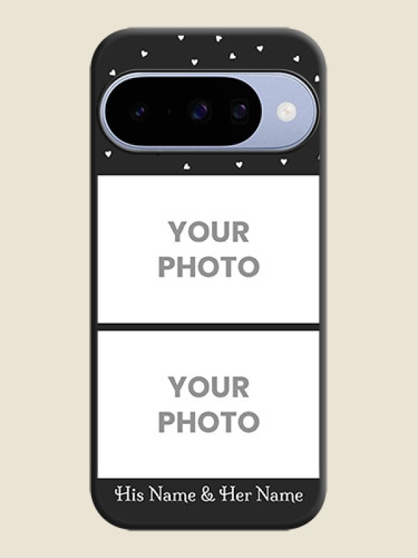 Custom Miniature Love Symbols with Name On Space Black Custom Soft Matte Mobile Back Cover - Google Pixel 10 5G - alternate view