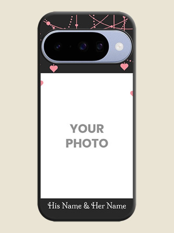 Custom Pink Love Hangings with Text On Space Black Custom Soft Matte Mobile Back Cover - Google Pixel 10 5G - alternate view