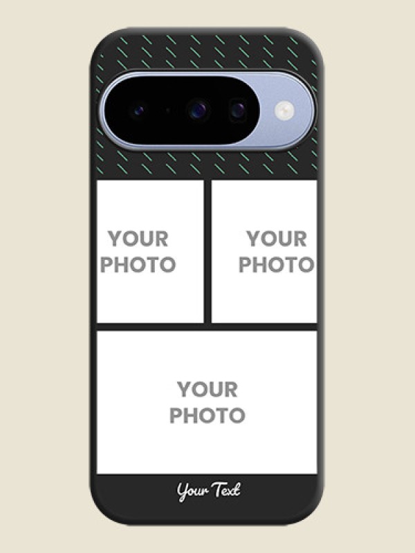 Custom Cross Dotted Pattern with 2 Image Holder On Space Black Custom Soft Matte Mobile Back Cover - Google Pixel 10 5G - alternate view