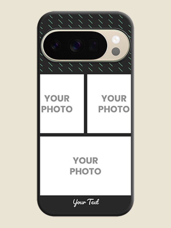 Custom Cross Dotted Pattern with 2 Image Holder On Space Black Custom Soft Matte Mobile Back Cover - Google Pixel 10 Pro 5G - alternate view