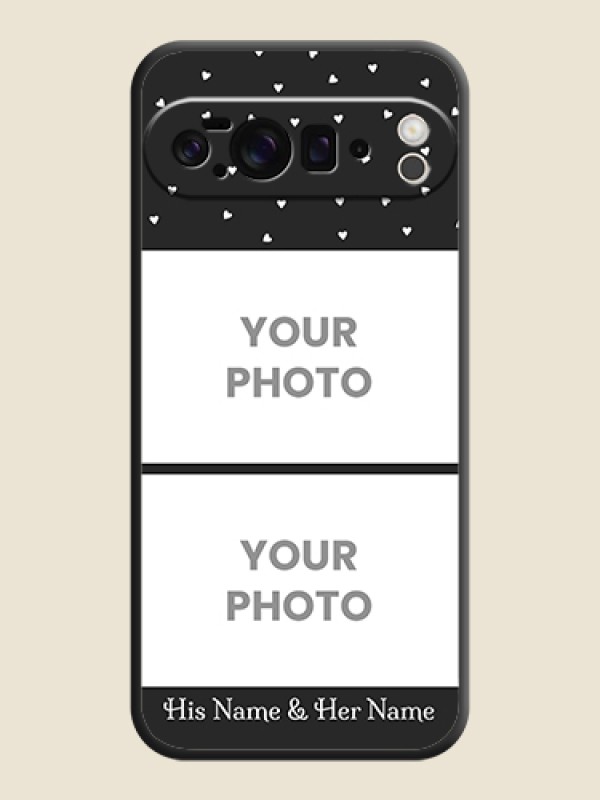 Custom Miniature Love Symbols with Name On Space Black Custom Soft Matte Mobile Back Cover - Google Pixel 10 Pro XL 5G - alternate view