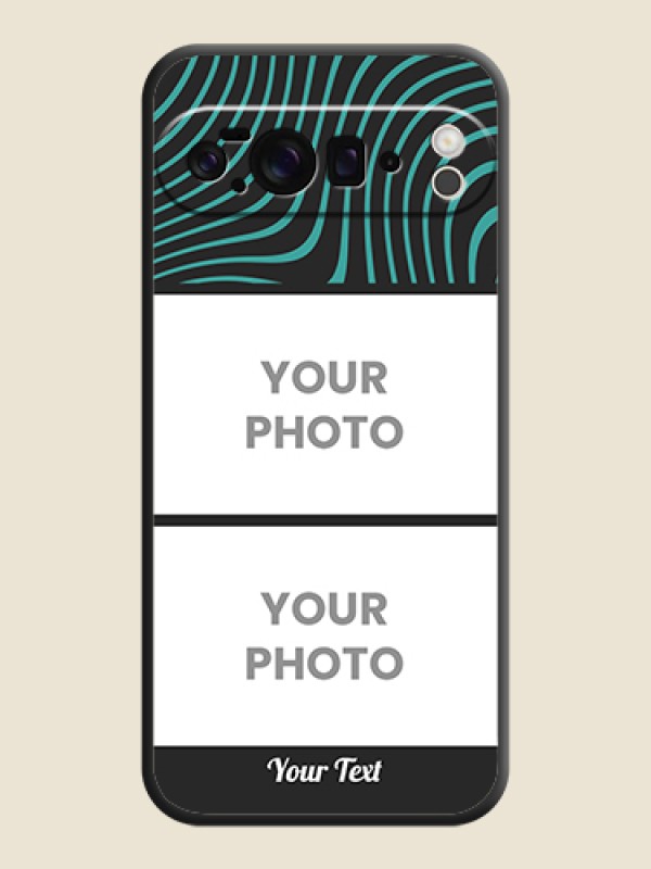 Custom Wave Pattern with 2 Image Holder On Space Black Custom Soft Matte Mobile Back Cover - Google Pixel 10 Pro XL 5G - alternate view