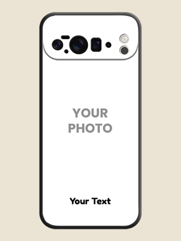 Custom Full Single Pic Upload With Text On Space Black Custom Soft Matte Mobile Back Cover - Google Pixel 10 Pro XL 5G - alternate view