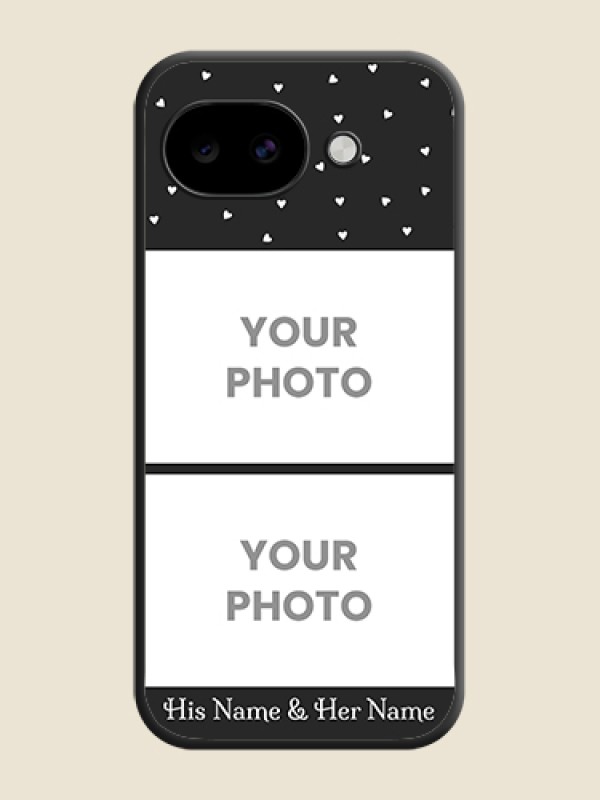 Custom Miniature Love Symbols with Name On Space Black Custom Soft Matte Mobile Back Cover - Google Pixel 10A 5G - alternate view