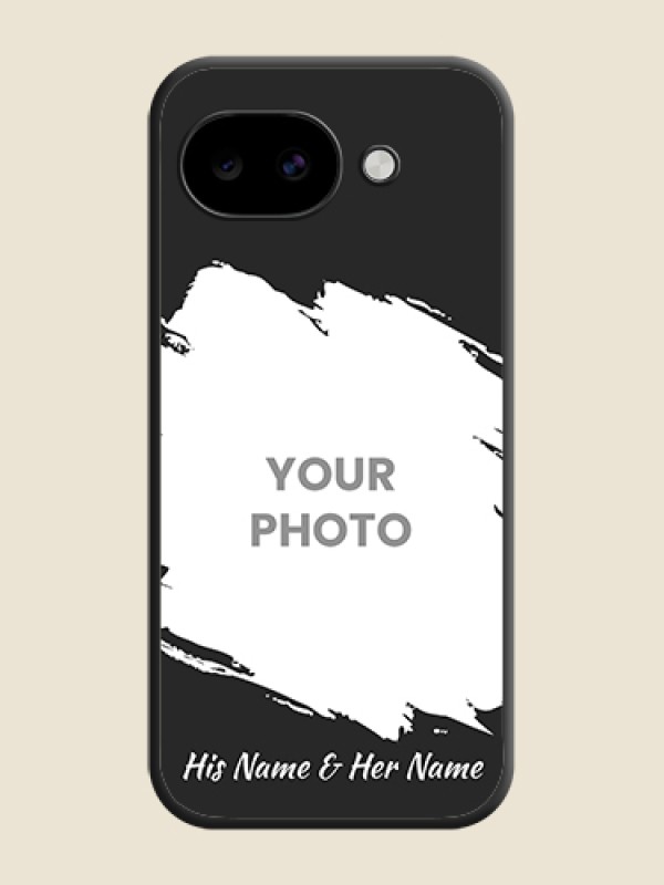 Custom Grunge Brush Strokes on Photo On Space Black Custom Soft Matte Mobile Back Cover - Google Pixel 10A 5G - alternate view