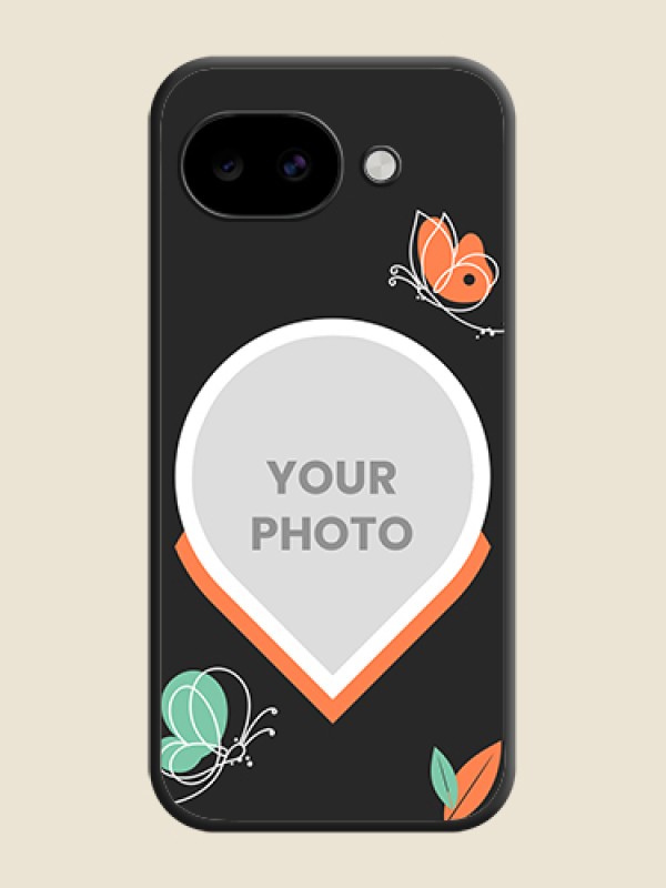 Custom Upload Pic With Simple Butterly Design On Space Black Custom Soft Matte Mobile Back Cover - Google Pixel 10A 5G - alternate view