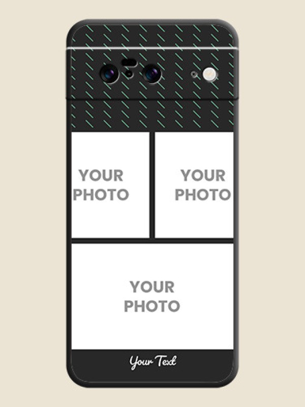 Custom Cross Dotted Pattern with 2 Image Holder On Space Black Custom Soft Matte Mobile Back Cover - Pixel 8 5G - alternate view