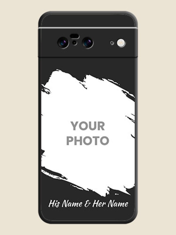 Custom Grunge Brush Strokes on Photo  On Space Black Custom Soft Matte Mobile Back Cover - Pixel 8 5G - alternate view