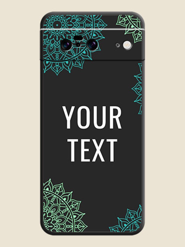 Custom Your Name with Floral Design On Space Black Custom Soft Matte Mobile Back Cover - Pixel 8 5G - alternate view