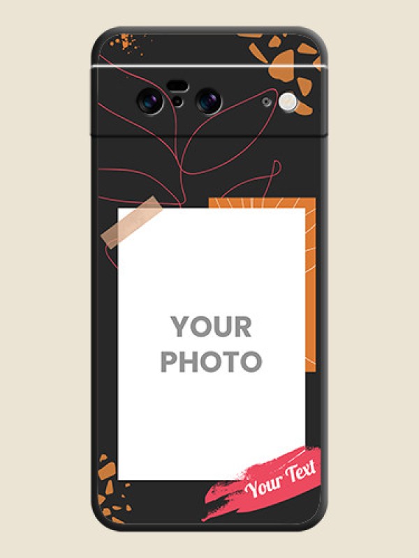 Custom Orange Photo Frame On Space Black Custom Soft Matte Mobile Back Cover - Pixel 8 5G - alternate view