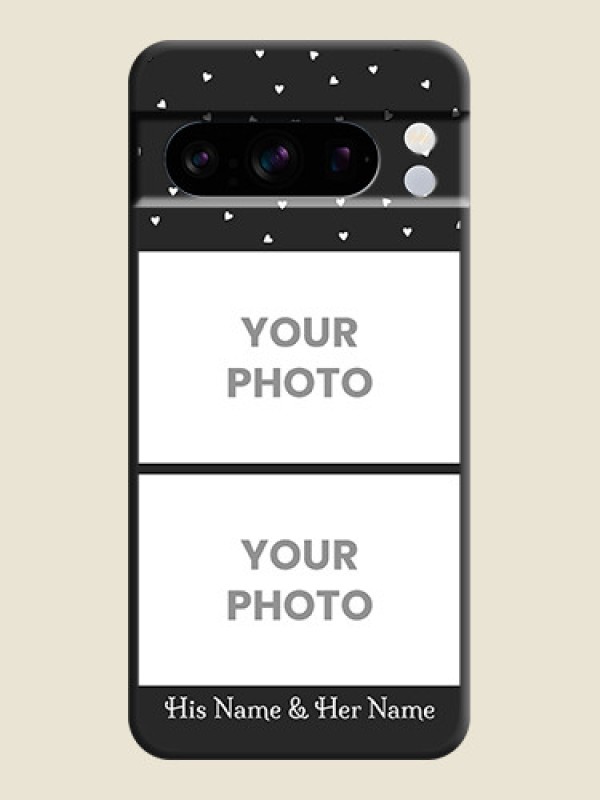 Custom Miniature Love Symbols with Name On Space Black Custom Soft Matte Mobile Back Cover - Pixel 8 Pro 5G - alternate view