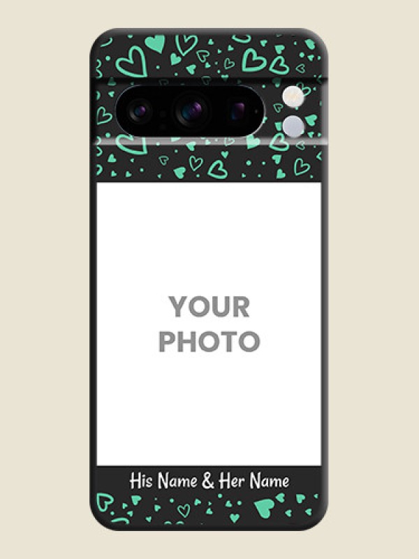 Custom Sea Green Indefinite Love Pattern on Photo On Space Black Custom Soft Matte Mobile Back Cover - Pixel 8 Pro 5G - alternate view