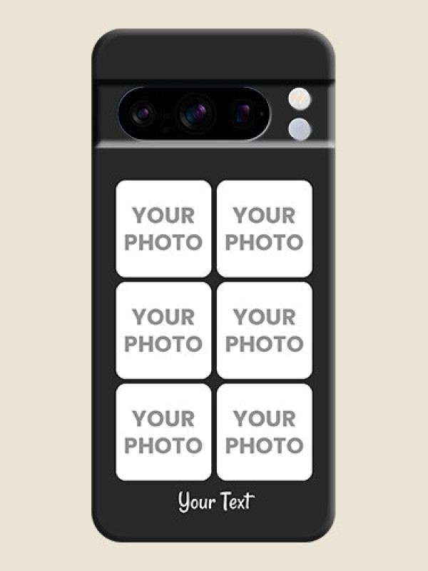 Custom Floral Art with 6 Image Holder on Photo On Space Black Custom Soft Matte Mobile Back Cover - Pixel 8 Pro 5G - alternate view