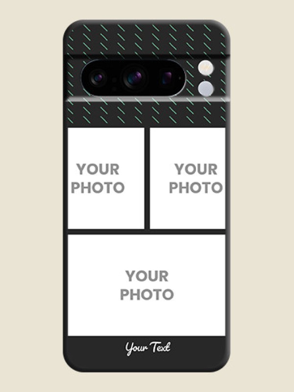 Custom Cross Dotted Pattern with 2 Image Holder On Space Black Custom Soft Matte Mobile Back Cover - Pixel 8 Pro 5G - alternate view