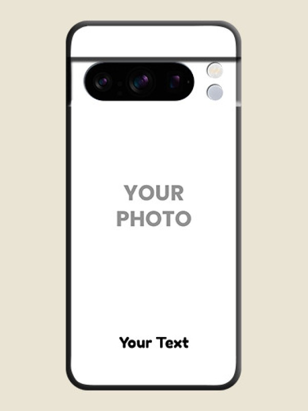 Custom Full Single Pic Upload With Text On Space Black Custom Soft Matte Mobile Back Cover - Pixel 8 Pro 5G - alternate view