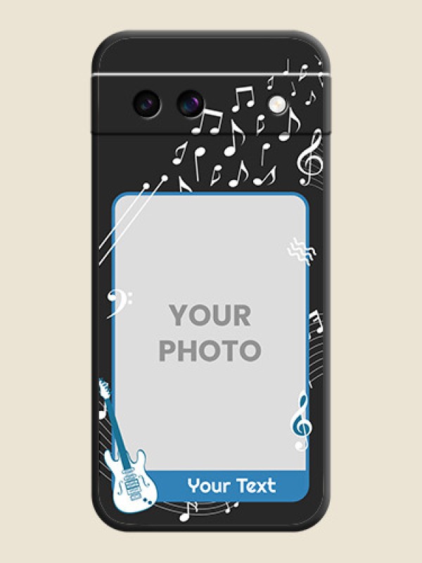 Custom Musical Theme Design with Text on Photo On Space Black Custom Soft Matte Mobile Back Cover - Google Pixel 8A 5G - alternate view