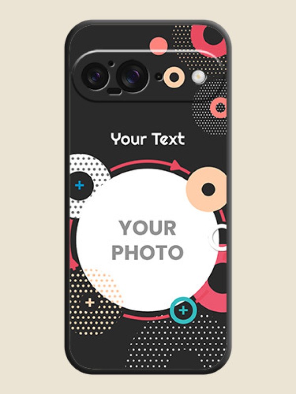 Custom Multicoloured Round Image On Space Black Custom Soft Matte Mobile Back Cover - Google Pixel 9 5G - alternate view