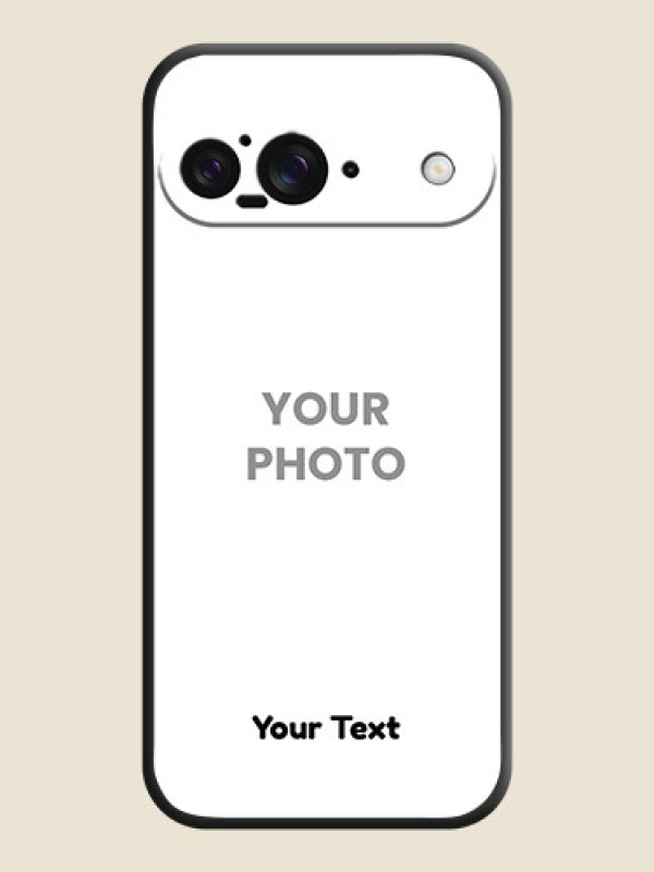 Custom Full Single Pic Upload With Text On Space Black Custom Soft Matte Mobile Back Cover - Google Pixel 9 5G - alternate view