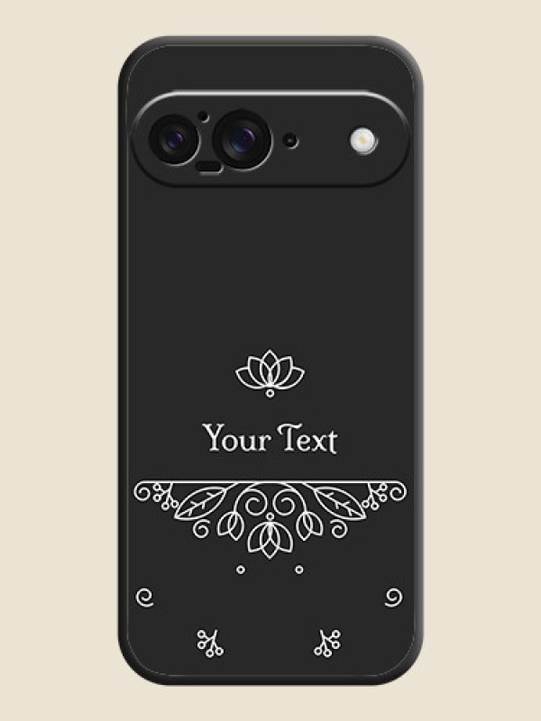 Custom Lotus Garden Custom Text On Space Black Custom Soft Matte Mobile Back Cover - Google Pixel 9 5G - alternate view