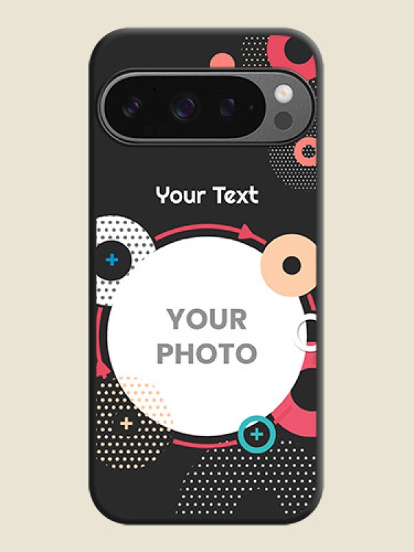 Custom Multicoloured Round Image On Space Black Custom Soft Matte Mobile Back Cover - Google Pixel 9 Pro 5G - alternate view