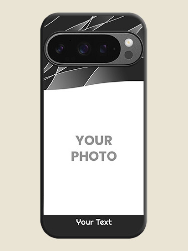 Custom Mixed Wave Lines on Photo On Space Black Custom Soft Matte Mobile Back Cover - Google Pixel 9 Pro 5G - alternate view