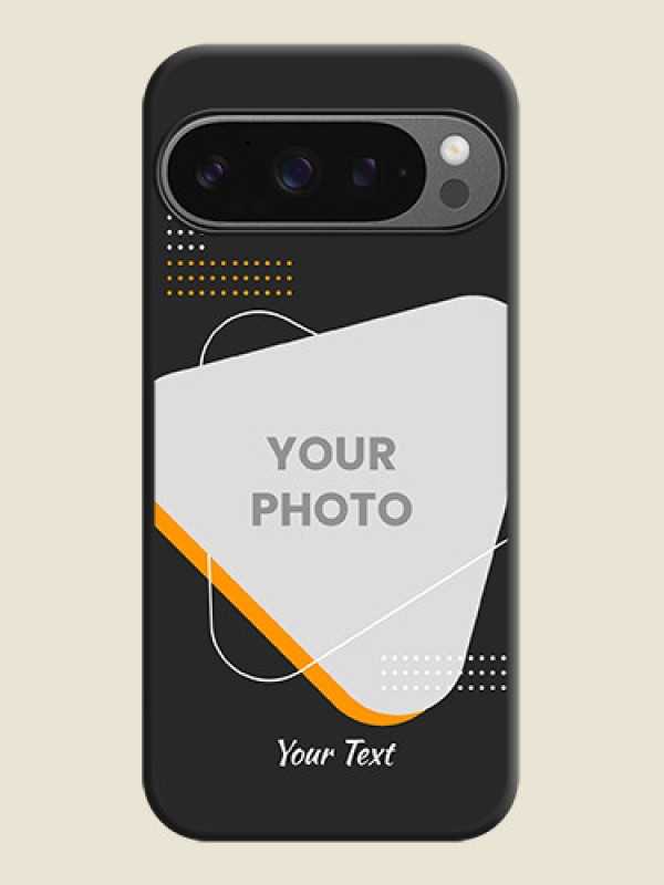 Custom Yellow Triangle on Photo On Space Black Custom Soft Matte Mobile Back Cover - Google Pixel 9 Pro 5G - alternate view