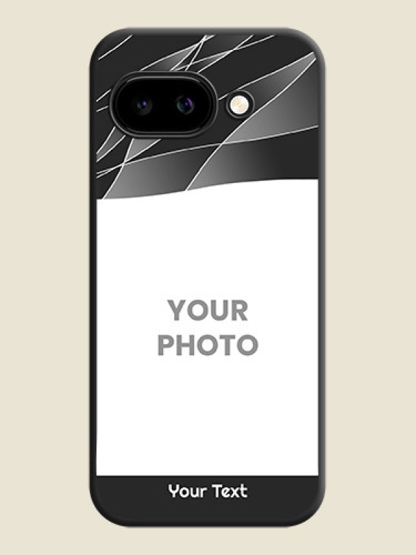 Custom Mixed Wave Lines on Photo On Space Black Custom Soft Matte Mobile Back Cover - Google Pixel 9A 5G - alternate view