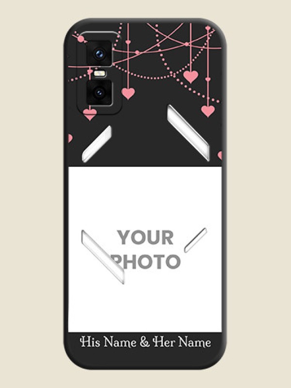 Custom Pink Love Hangings with Text On Space Black Custom Soft Matte Mobile Back Cover - Infinix GT 30 Pro 5G - alternate view