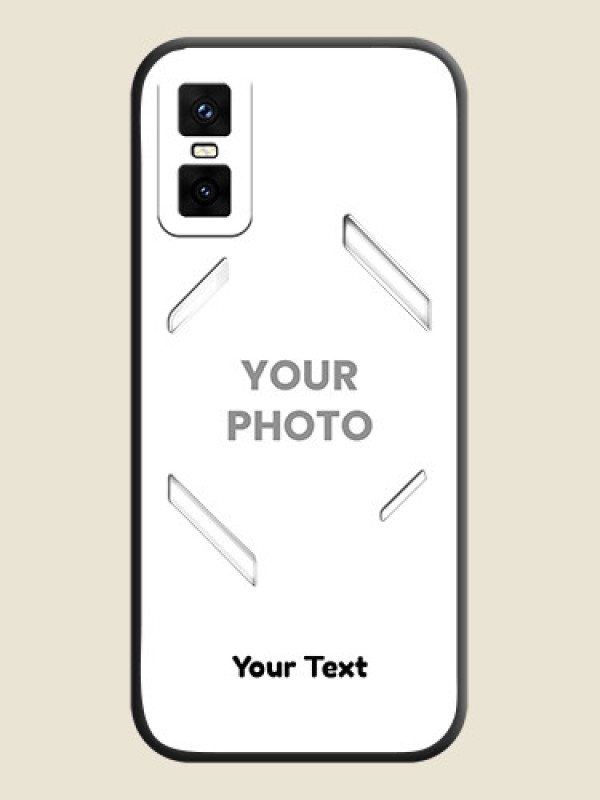 Custom Full Single Pic Upload With Text On Space Black Custom Soft Matte Mobile Back Cover - Infinix GT 30 Pro 5G - alternate view