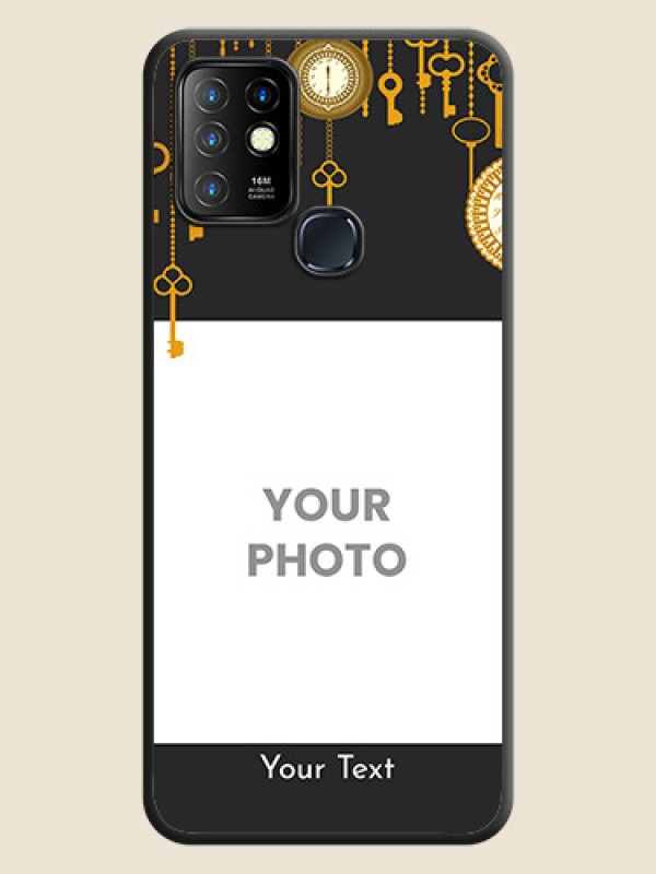 Custom Decorative Design with Text on Space Black Custom Soft Matte Back Cover - Infinix Hot 10 - alternate view