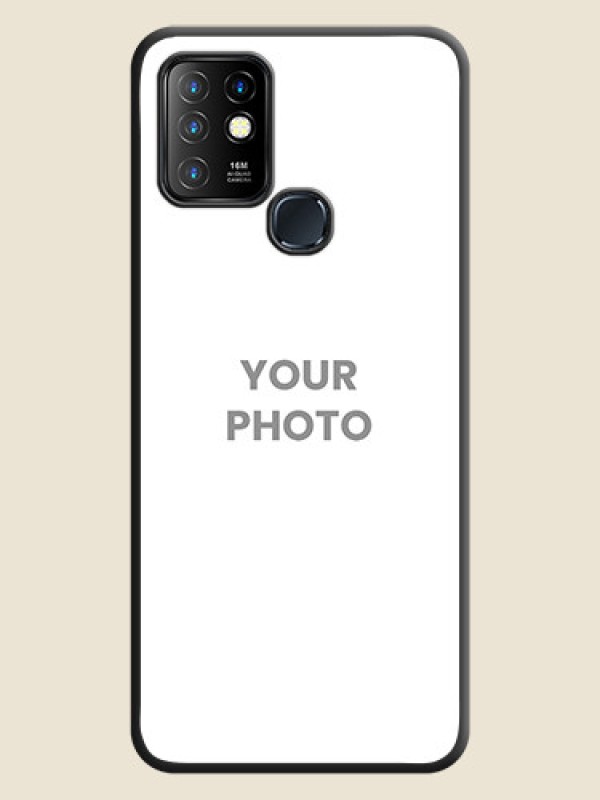 Custom Full Single Pic Upload On Space Black Personalized Soft Matte Phone Covers -Infinix Hot 10 - alternate view