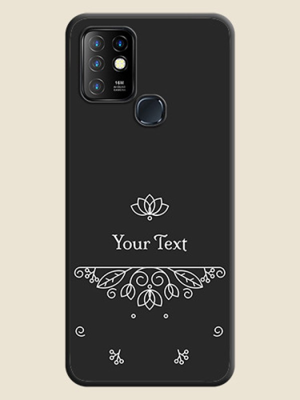 Custom Lotus Garden Custom Text On Space Black Personalized Soft Matte Phone Covers -Infinix Hot 10 - alternate view