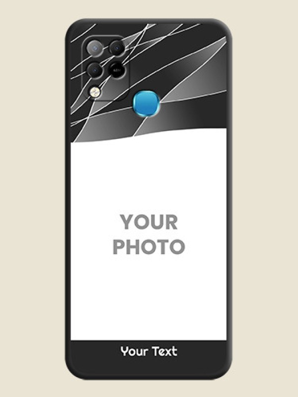 Custom Mixed Wave Lines on Photo on Space Black Soft Matte Mobile Cover - Infinix Hot 10s - alternate view