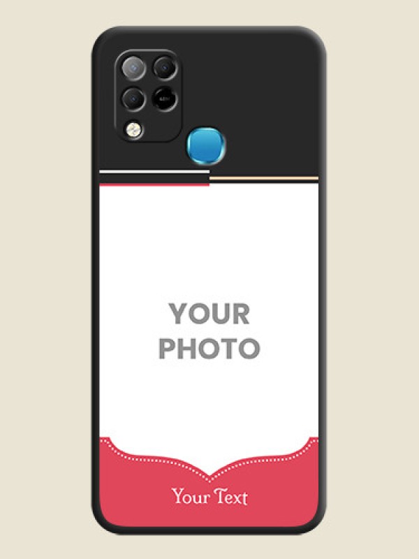 Custom Classic Plain Design with Name on Photo on Space Black Soft Matte Phone Cover - Infinix Hot 10s - alternate view