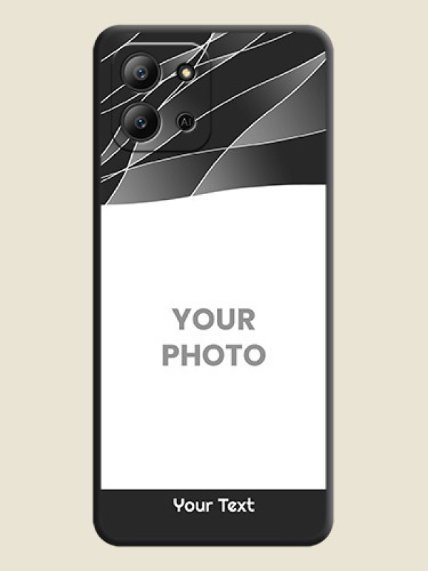Custom Mixed Wave Lines on Photo On Space Black Custom Soft Matte Mobile Back Cover - Infinix Hot 11 2022 - alternate view
