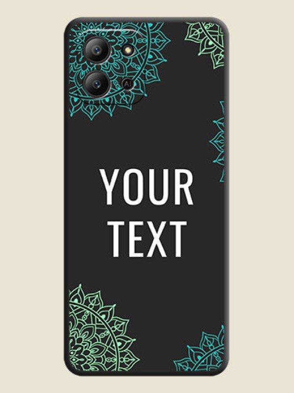 Custom Your Name with Floral Design On Space Black Custom Soft Matte Mobile Back Cover - Infinix Hot 11 2022 - alternate view