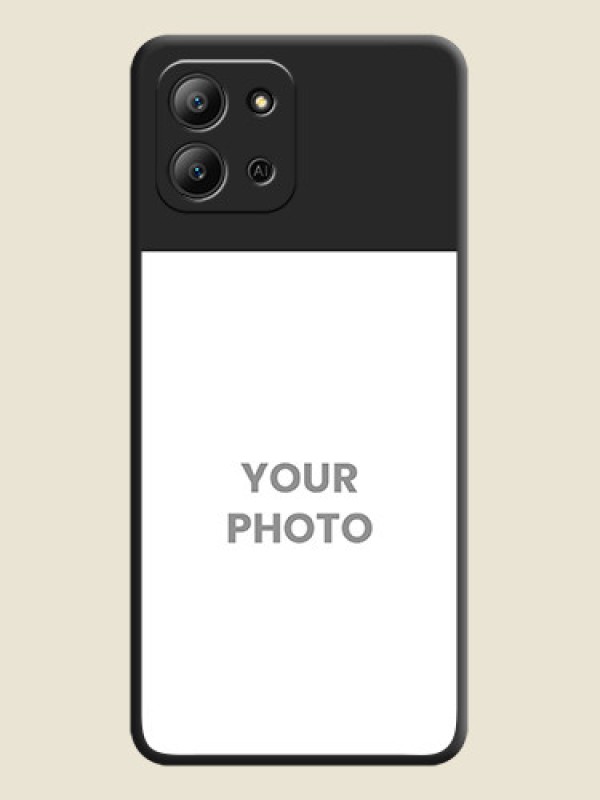 Custom Image Upload With Space Black Color On Custom Soft Matte Mobile Back Cover - Infinix Hot 11 2022 - alternate view