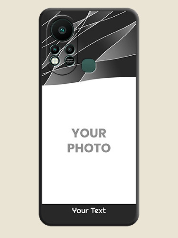 Custom Mixed Wave Lines on Photo on Space Black Soft Matte Mobile Cover - Infinix Hot 11s - alternate view