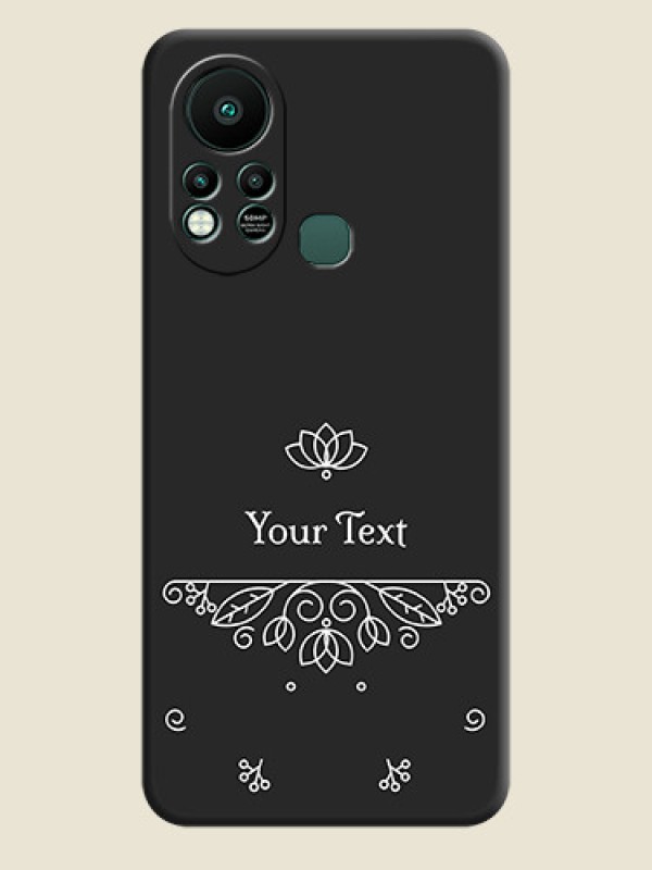 Custom Lotus Garden Custom Text On Space Black Personalized Soft Matte Phone Covers -Infinix Hot 11S - alternate view